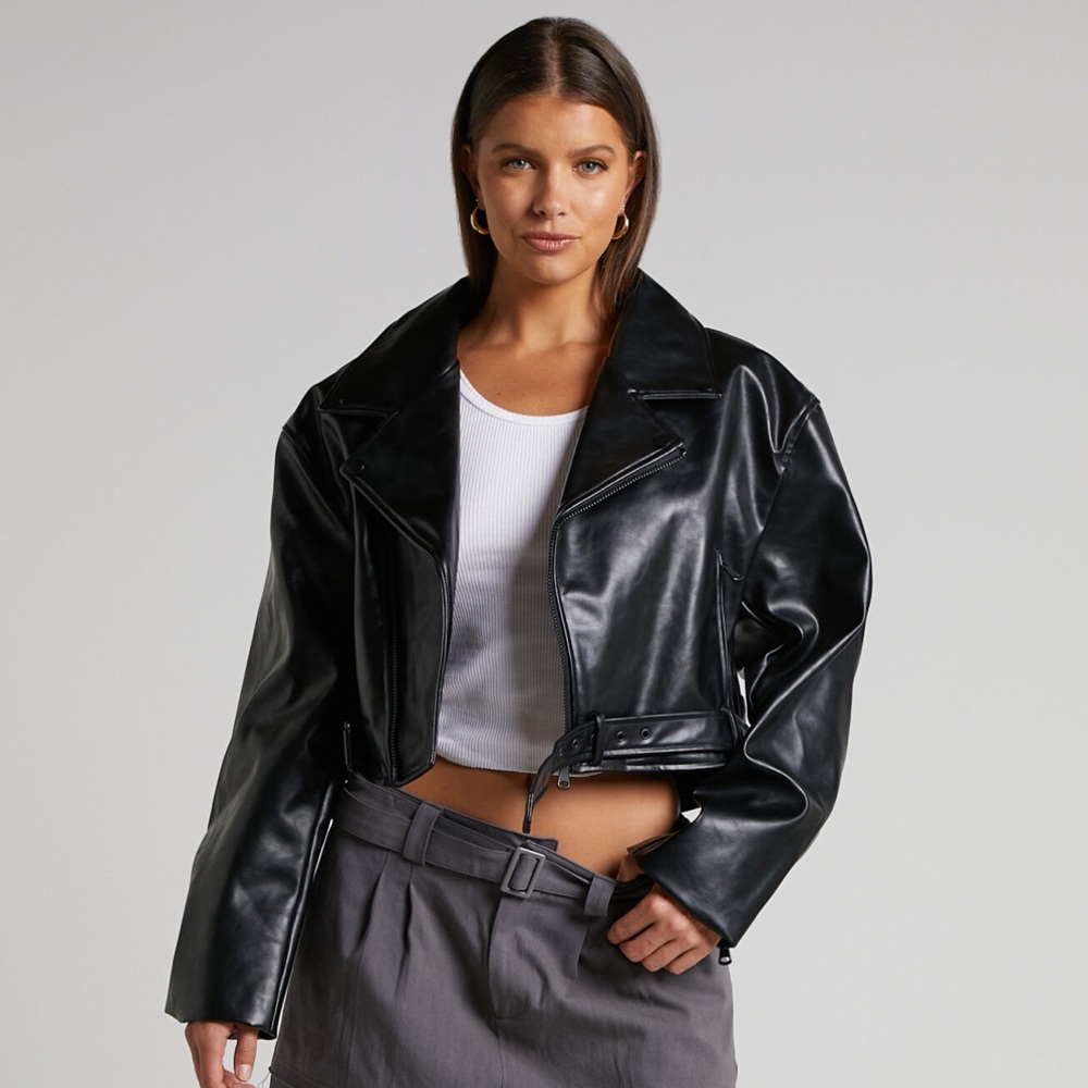 Lioness Oversized Faux Leather Jacket